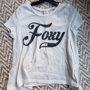 FOXY Cream Top Shirt Size Small